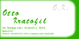 otto kratofil business card