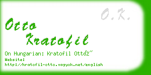 otto kratofil business card